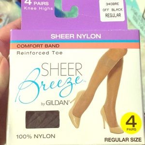 Gildan sheer breeze knee highs new box of 4